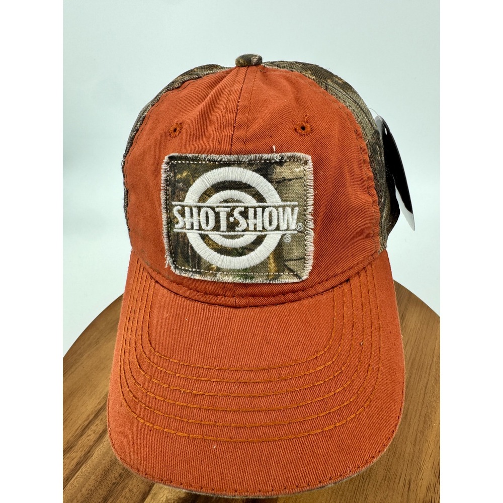 Shot Show Las Vegas Trucker Hat Orange Camo Mesh Realtree Xtra Cap Mens